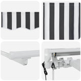 Retractable Awning Anthracite and White 350x200 cm Fabric