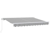 Retractable Awning Anthracite, White 350 x 200 cm