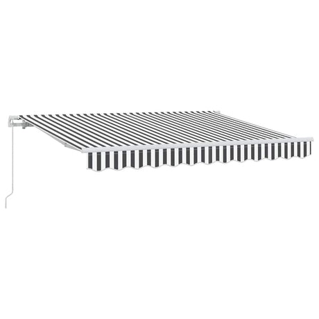 Retractable Awning Anthracite, White 350 x 200 cm
