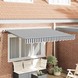 Retractable Awning Anthracite, White 350 x 200 cm
