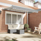 Retractable Awning Anthracite, White 350 x 200 cm