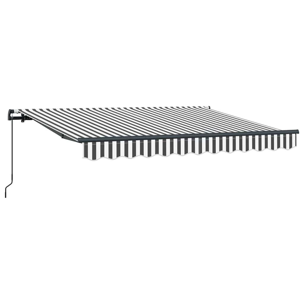 Retractable Awning Anthracite, White 350 x 200 cm