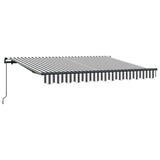 Retractable Awning Anthracite, White 350 x 200 cm
