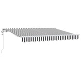 Retractable Awning Anthracite, White 350 x 200 cm