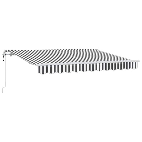 Retractable Awning Anthracite, White 350 x 200 cm