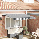 Retractable Awning Anthracite and White 350 x 200 cm