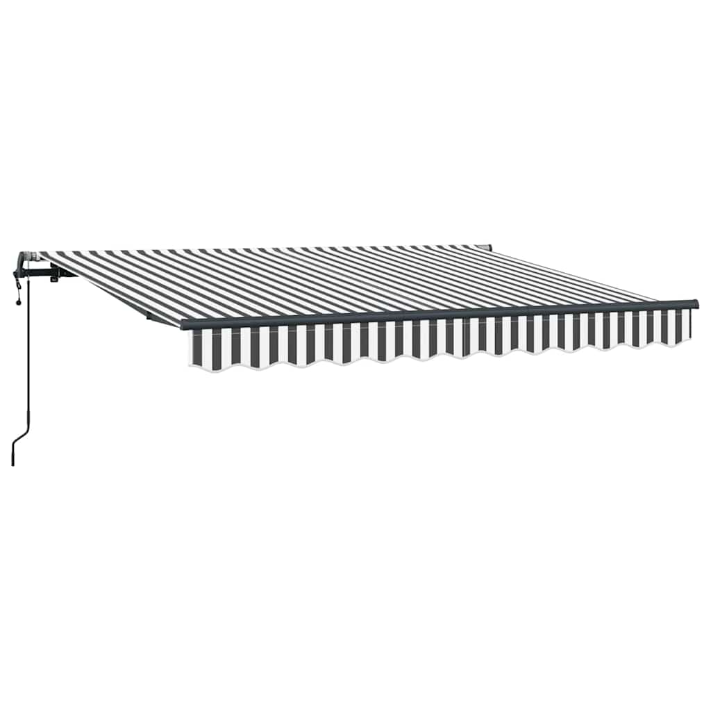 Retractable Awning Anthracite, White 350 x 200 cm