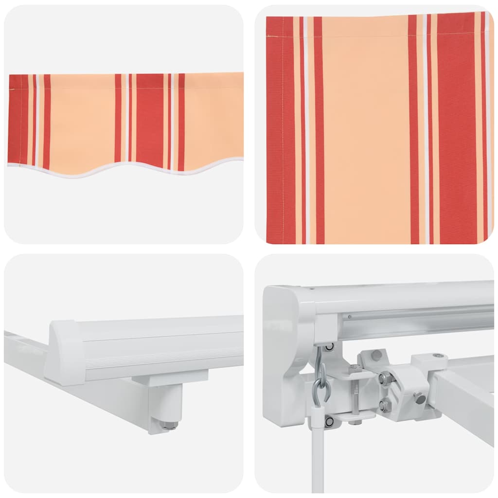 Retractable Awning Manual Multicolour Stripe 350x200 cm Fabric