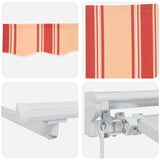 Retractable Awning Manual Multicolour Stripe 350x200 cm Fabric
