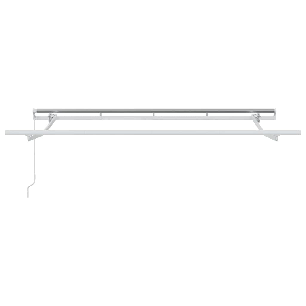 Retractable Awning Red, White 350 x 200 cm Polyester, Aluminium