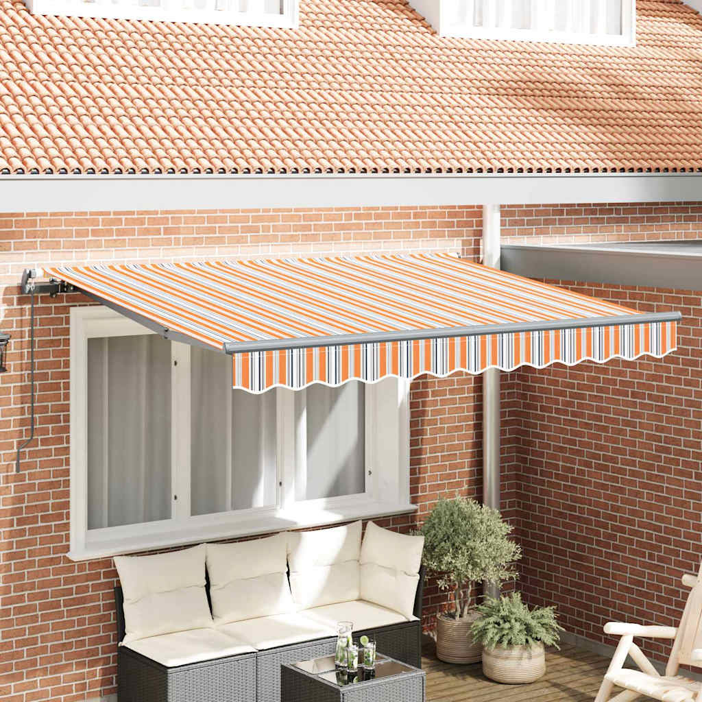 Retractable Awning Multicolour 350 x 200 cm