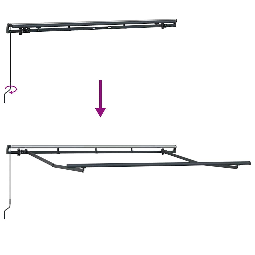 Retractable Awning Multicolour 350 x 200 cm