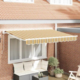 Retractable Awning Manual Multicolour Stripe 350x200 cm Fabric