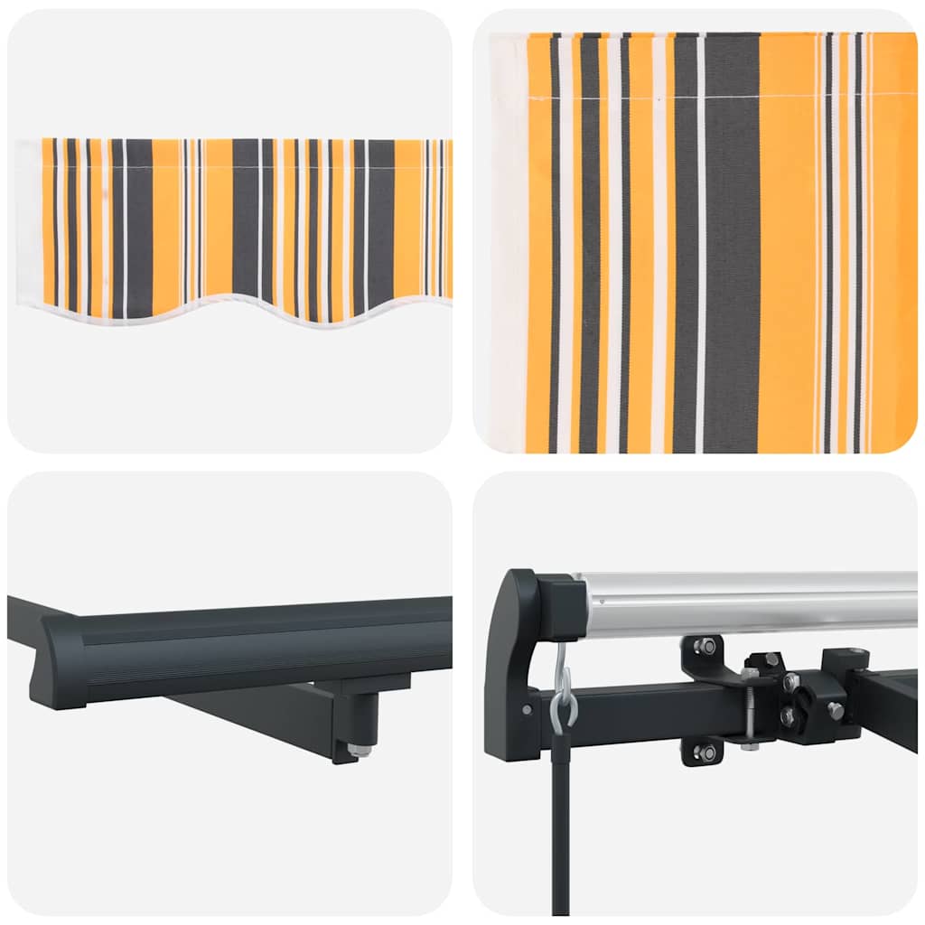 Retractable Awning Multicolour 350 x 200 cm