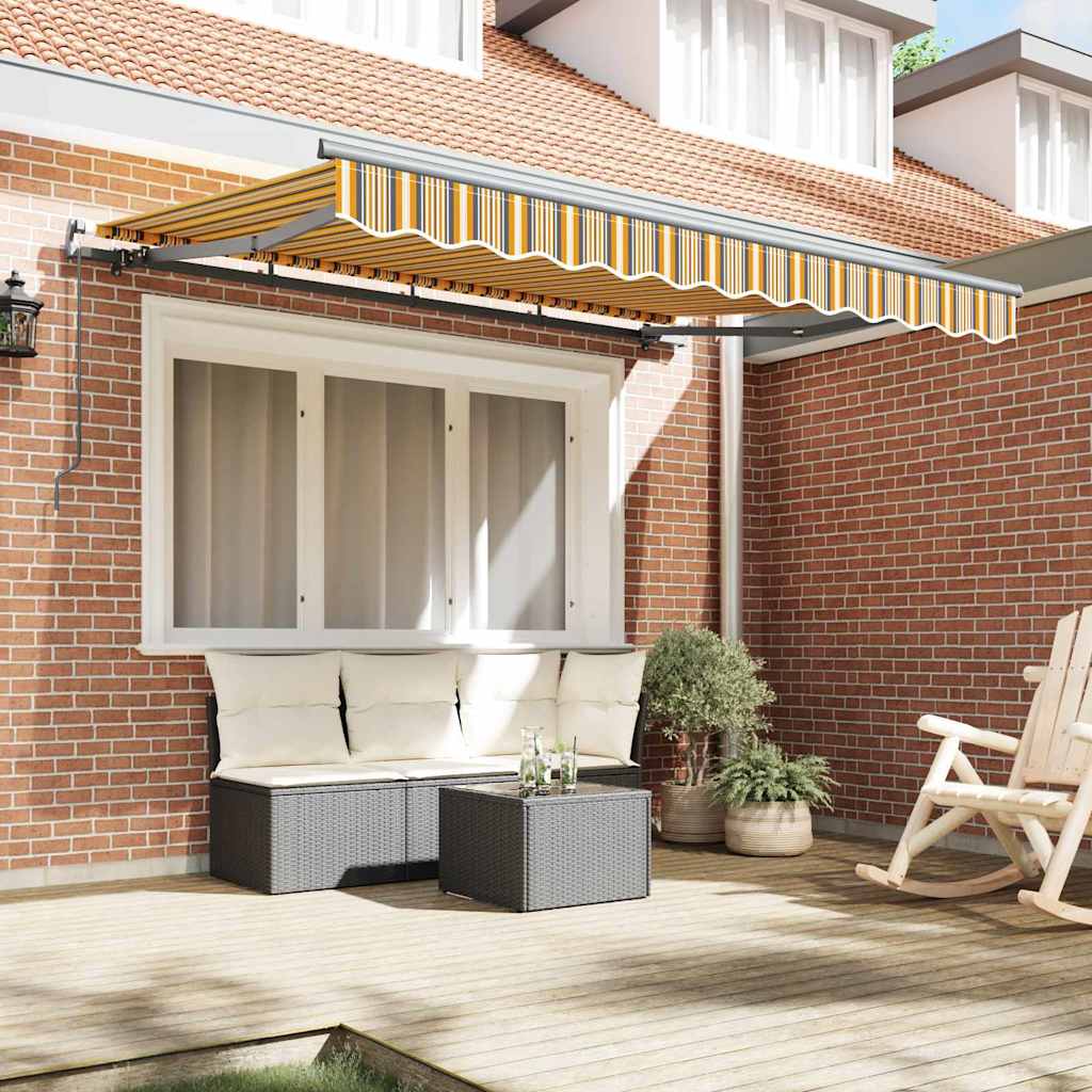 Retractable Awning Multicolour 350 x 200 cm