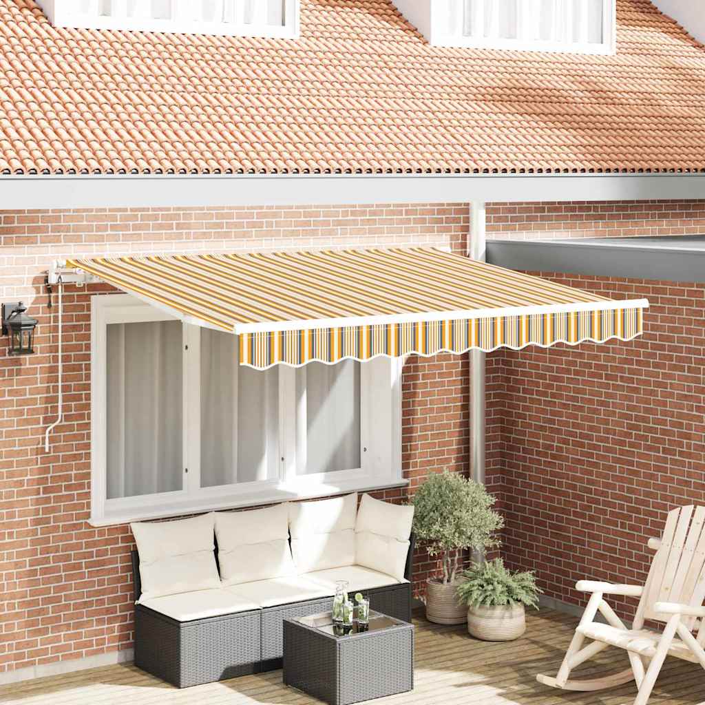 Retractable Awning Multicolour 350 x 200 cm