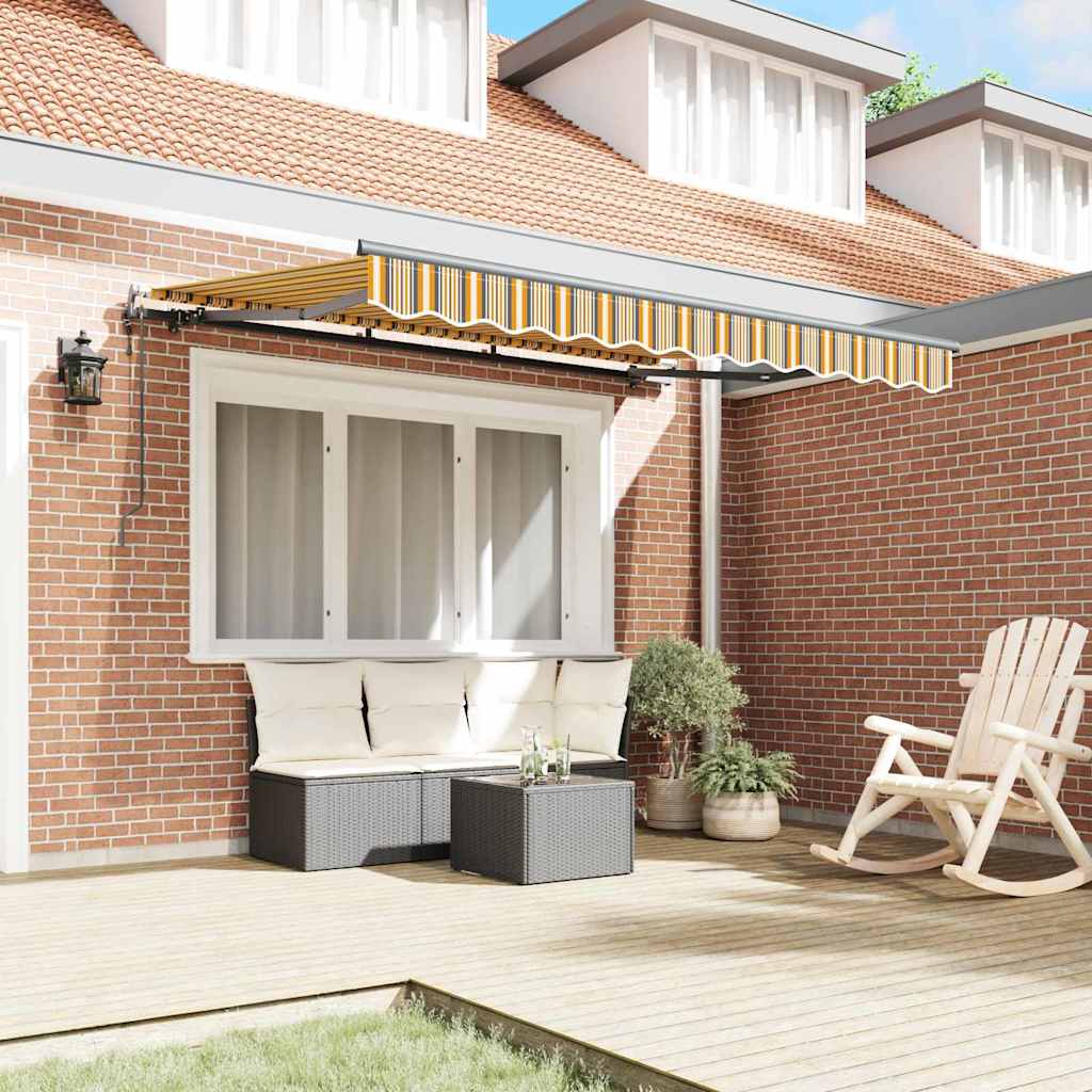 Retractable Awning Multicolour 350 x 200 cm