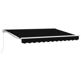 Retractable Awning Manual Black 350x200 cm Fabric