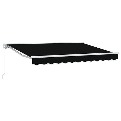 Retractable Awning Manual Black 350x200 cm Fabric