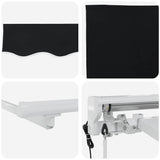 Retractable Awning Black 350x200 cm Fabric