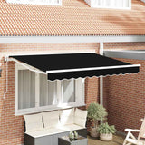 Retractable Awning Black 350x200 cm Fabric