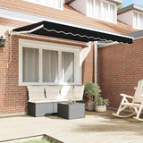 Retractable Awning Black 350x200 cm Fabric
