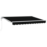 Retractable Awning Black 350x200 cm Fabric