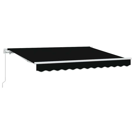Retractable Awning Black 350 x 200 cm Polyester, Aluminium