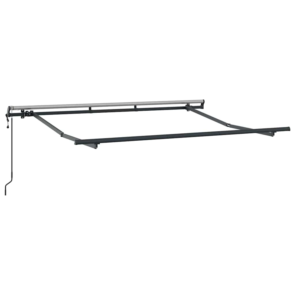 Retractable Awning Black 350 x 200 cm Polyester, Aluminium