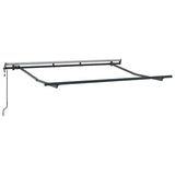 Retractable Awning Black 350 x 200 cm Polyester, Aluminium