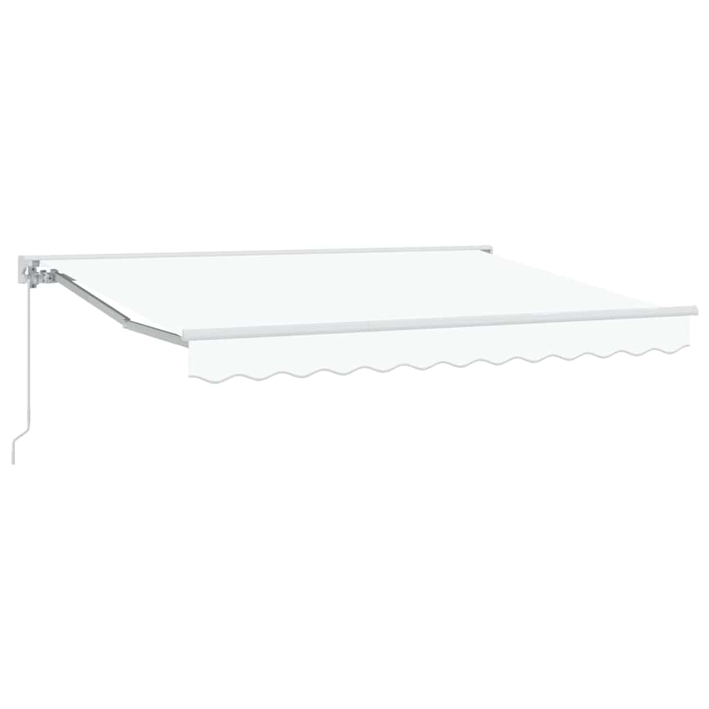 Retractable Awning Manual White 350x200 cm Fabric