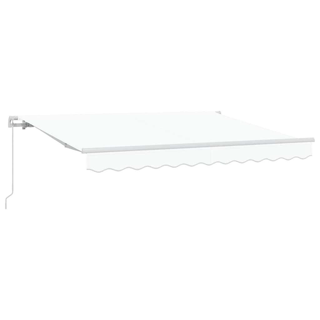 Retractable Awning White 350 x 200 cm Polyester, Aluminium