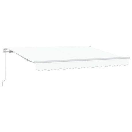 Retractable Awning White 350 x 200 cm Polyester, Aluminium