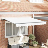 Retractable Awning White 350 x 200 cm Polyester, Aluminium