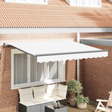 Retractable Awning White 350 x 200 cm Polyester and Aluminium
