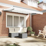 Retractable Awning White 350 x 200 cm Polyester, Aluminium