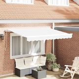 Retractable Awning White 350 x 200 cm Polyester, Aluminium