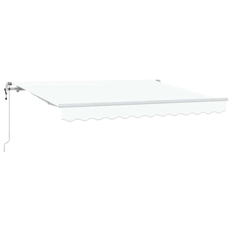 Retractable Awning White 350 x 200 cm Polyester, Aluminium