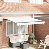 Retractable Awning White 350 x 200 cm Polyester, Aluminium