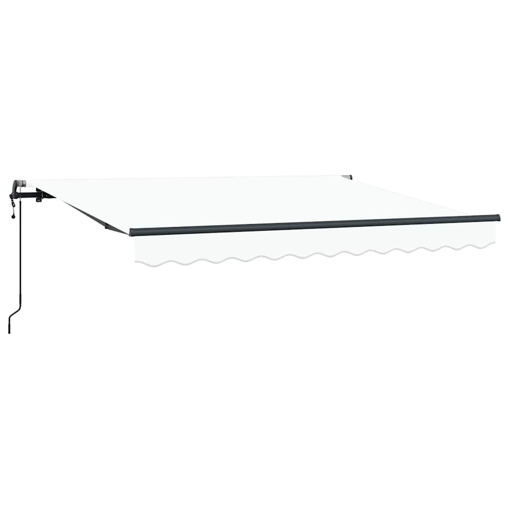 Retractable Awning White 350 x 200 cm Polyester, Aluminium