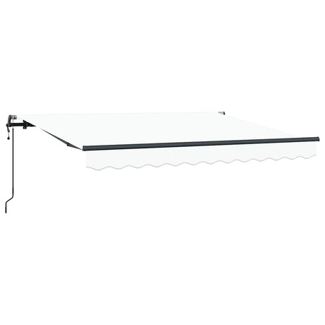 Retractable Awning White 350 x 200 cm Polyester, Aluminium