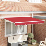 Retractable Awning Manual Red 350x200 cm Fabric
