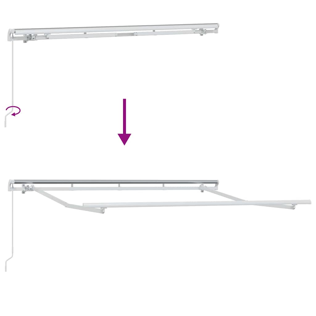 Retractable Awning Red 350 x 200 cm Polyester, Aluminium