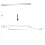 Retractable Awning Red 350 x 200 cm Polyester, Aluminium