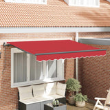 Retractable Awning Manual Red 350 x 200 cm Fabric