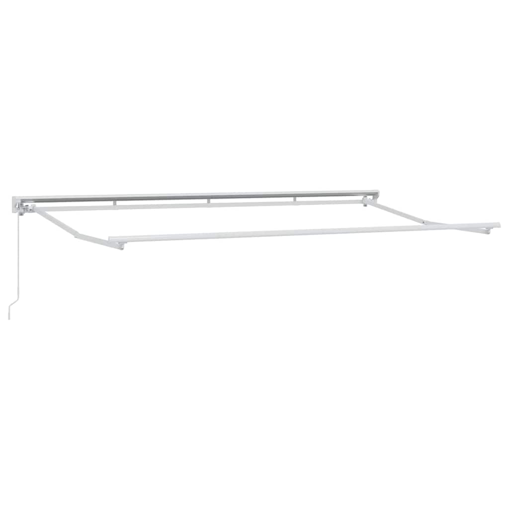 Retractable Awning Manual Blue and White 400x200 cm Fabric