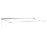 Retractable Awning Manual Blue and White 400x200 cm Fabric