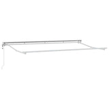 Retractable Awning Manual Blue and White 400x200 cm Fabric
