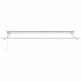 Retractable Awning Manual Blue and White 400x200 cm Fabric