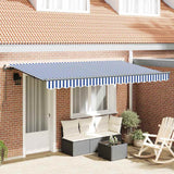 Retractable Awning Blue, White 400 x 200 cm